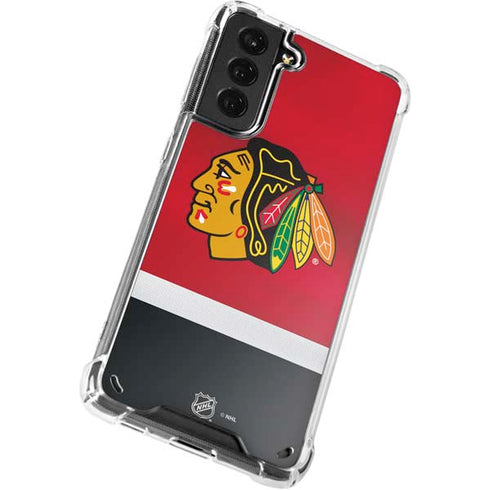 NHL Chicago Blackhawks Jersey Galaxy S21 Plus 5G Clear Case
