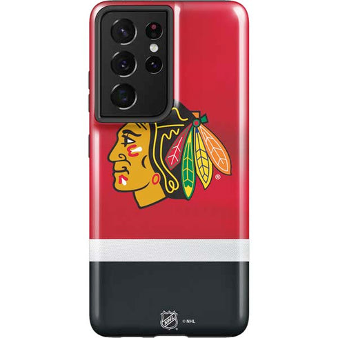 NHL Chicago Blackhawks Jersey Galaxy S21 Ultra 5G Pro Case