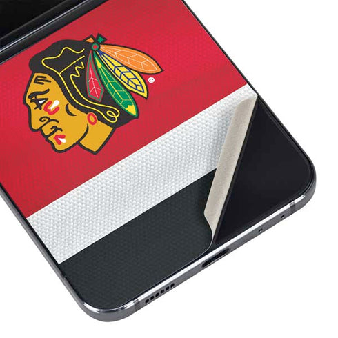 NHL Chicago Blackhawks Jersey Galaxy Z Flip5 5G Skin