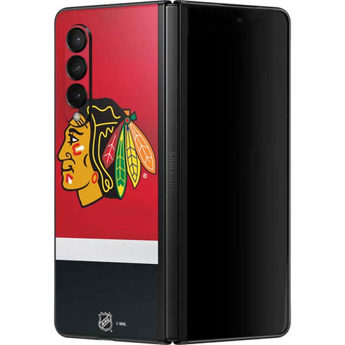 NHL Chicago Blackhawks Jersey Galaxy Z Fold3 5G Skin