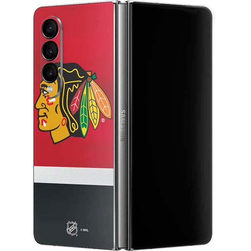 NHL Chicago Blackhawks Jersey Galaxy Z Fold4 5G Skin