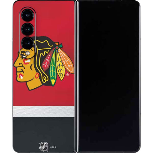 NHL Chicago Blackhawks Jersey Galaxy Z Fold4 5G Skin
