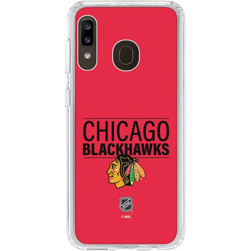 NHL Chicago Blackhawks Lineup Galaxy A20 Clear Case