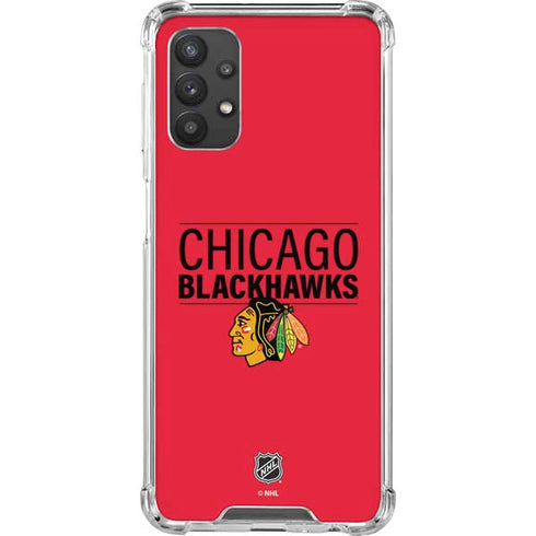 NHL Chicago Blackhawks Lineup Galaxy A32 5G Clear Case
