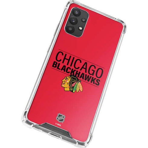 NHL Chicago Blackhawks Lineup Galaxy A32 5G Clear Case