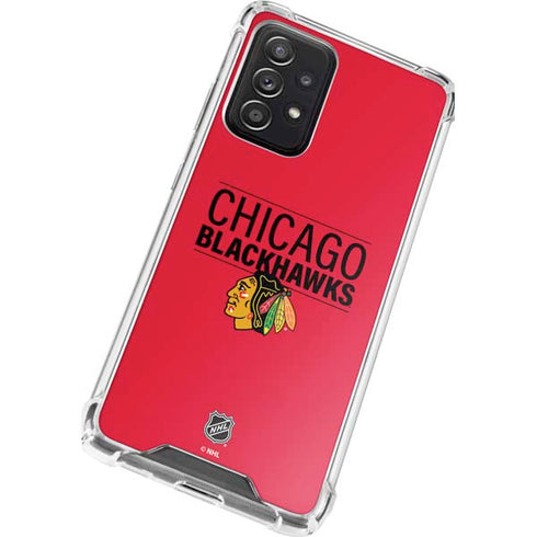 NHL Chicago Blackhawks Lineup Galaxy A52 5G Clear Case