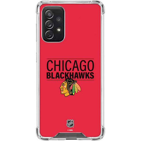 NHL Chicago Blackhawks Lineup Galaxy A72 5G Clear Case