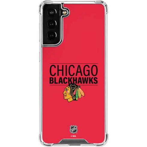 NHL Chicago Blackhawks Lineup Galaxy S21 FE Clear Case