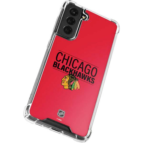 NHL Chicago Blackhawks Lineup Galaxy S21 FE Clear Case