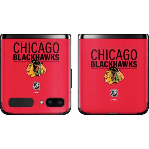 NHL Chicago Blackhawks Lineup Galaxy Z Flip Skin
