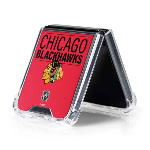 NHL Chicago Blackhawks Lineup Galaxy Z Flip5 5G Clear Case