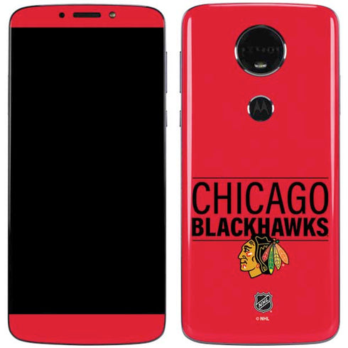 NHL Chicago Blackhawks Lineup Moto E5 Plus Skin