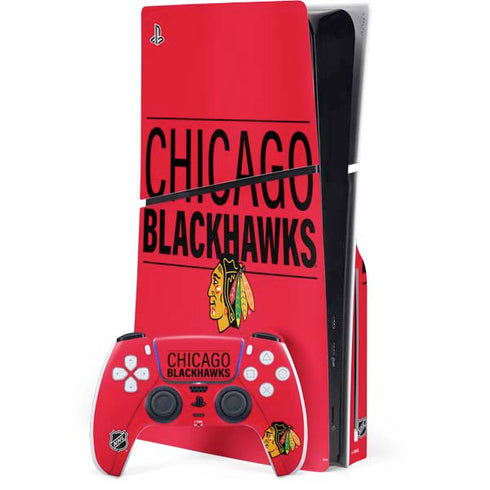 NHL Chicago Blackhawks Lineup PS5 Slim Disk Bundle Skin