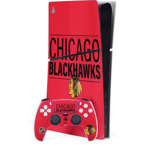 NHL Chicago Blackhawks Lineup PS5 Slim Digital Edition Console Skin