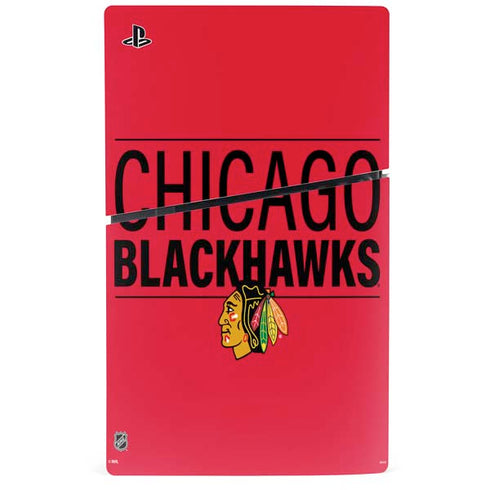 NHL Chicago Blackhawks Lineup PS5 Slim Digital Edition Console Skin