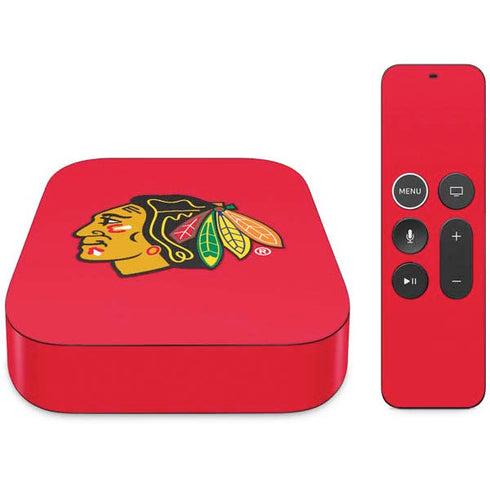NHL Chicago Blackhawks Solid Background Apple TV Skin