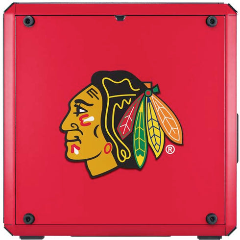 NHL Chicago Blackhawks Solid Background Cooler Master MasterBox Q300L Mini Tower Skin