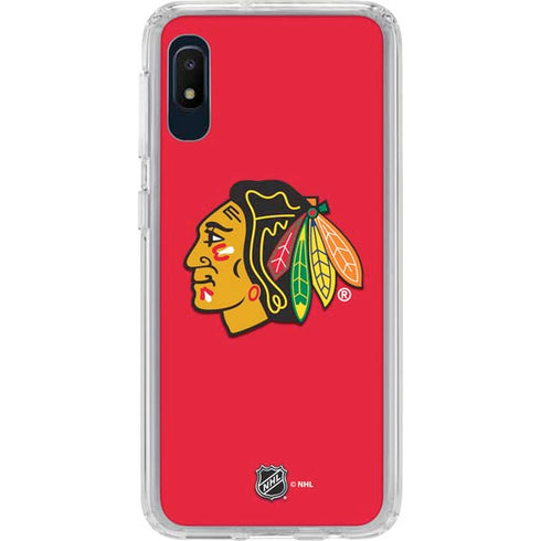 NHL Chicago Blackhawks Solid Background Galaxy A10e Clear Case