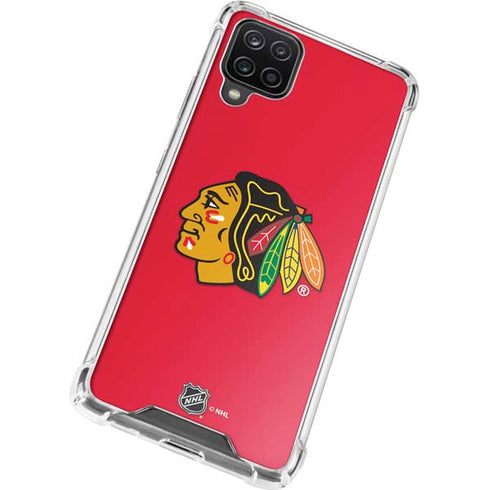 NHL Chicago Blackhawks Solid Background Galaxy A12 Clear Case