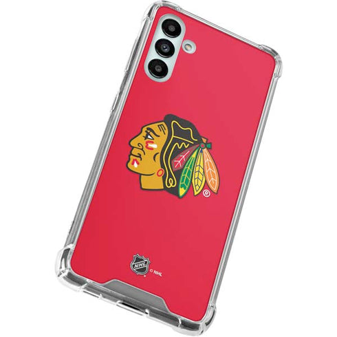 NHL Chicago Blackhawks Solid Background Galaxy A13 5G Clear Case