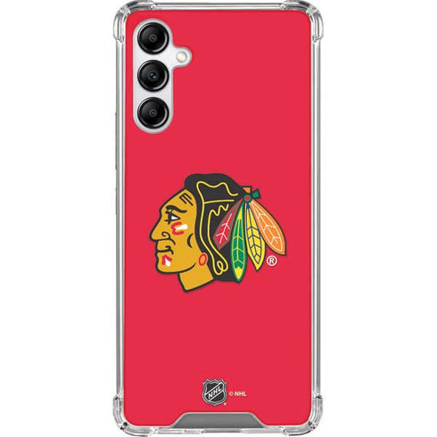 NHL Chicago Blackhawks Solid Background Galaxy A14 5G Clear Case