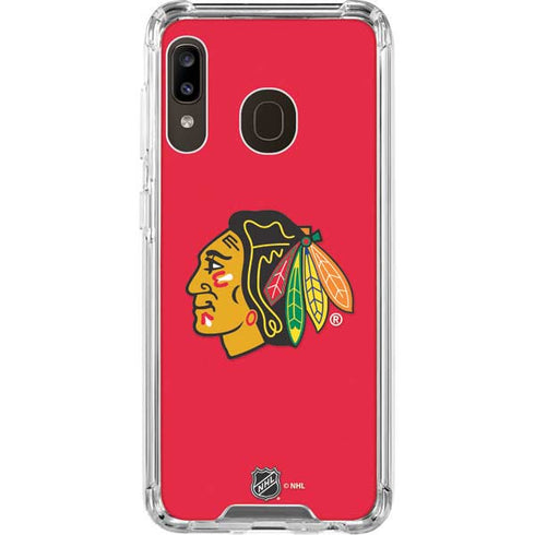 NHL Chicago Blackhawks Solid Background Galaxy A30 Clear Case