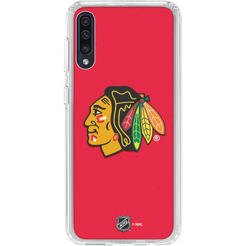 NHL Chicago Blackhawks Solid Background Galaxy A50 Clear Case