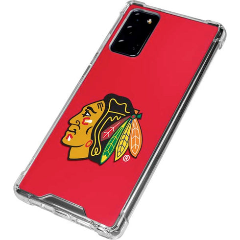 NHL Chicago Blackhawks Solid Background Galaxy Note20 5G Clear Case