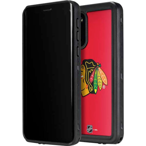 NHL Chicago Blackhawks Solid Background Galaxy S20 Plus Waterproof Case