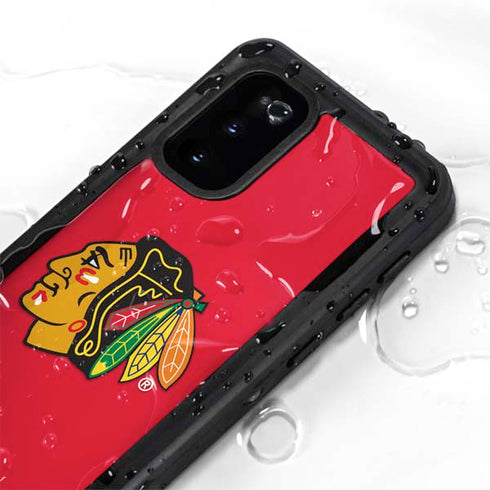 NHL Chicago Blackhawks Solid Background Galaxy S20 Waterproof Case