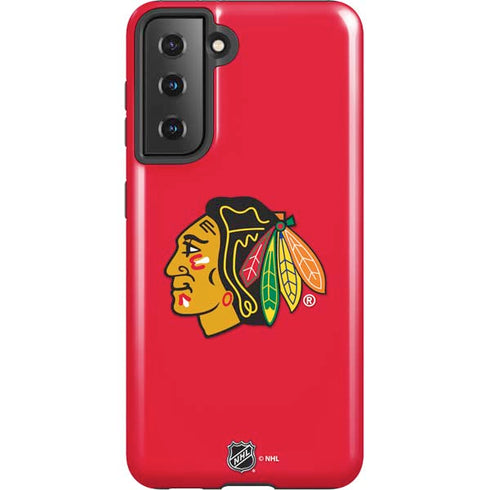 NHL Chicago Blackhawks Solid Background Galaxy S21 5G Pro Case