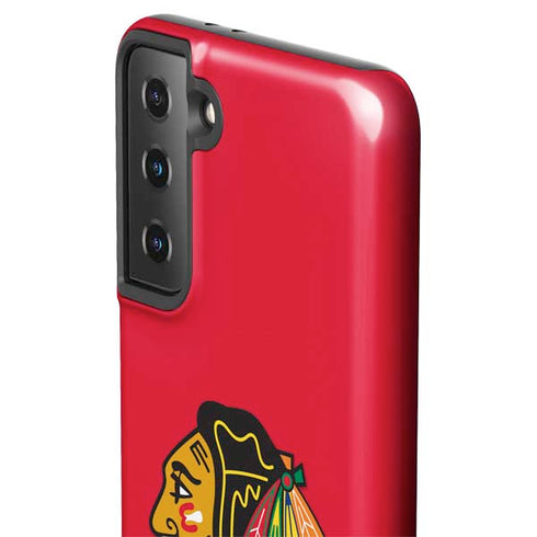 NHL Chicago Blackhawks Solid Background Galaxy S21 FE Pro Case