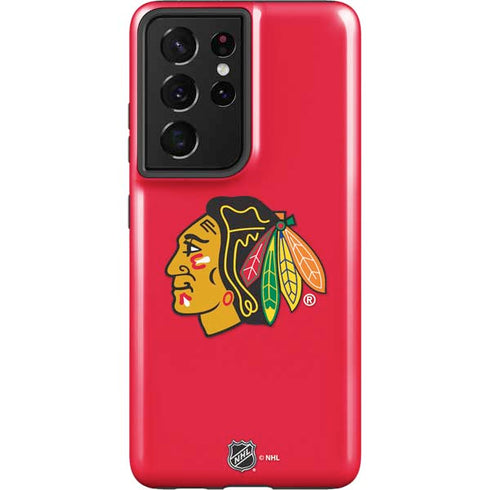 NHL Chicago Blackhawks Solid Background Galaxy S21 Ultra 5G Pro Case
