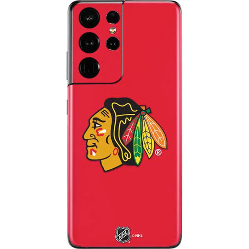 NHL Chicago Blackhawks Solid Background Galaxy S21 Ultra 5G Skin
