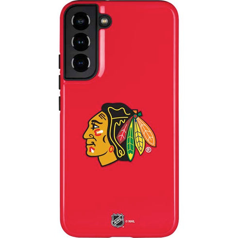 NHL Chicago Blackhawks Solid Background Galaxy S22 Plus Pro Case