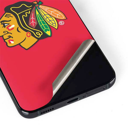 NHL Chicago Blackhawks Solid Background Galaxy S22 Plus Skin