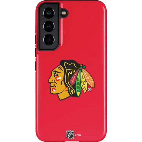 NHL Chicago Blackhawks Solid Background Galaxy S22 Pro Case