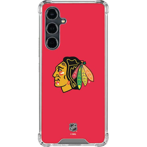 NHL Chicago Blackhawks Solid Background Galaxy S23 FE Clear Case