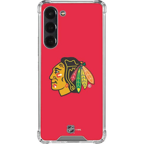 NHL Chicago Blackhawks Solid Background Galaxy S23 Plus Clear Case