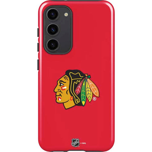 NHL Chicago Blackhawks Solid Background Galaxy S23 Plus Pro Case