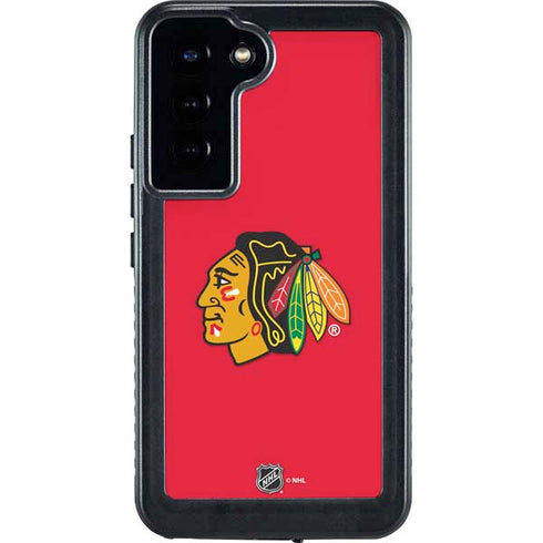 NHL Chicago Blackhawks Solid Background Galaxy S23 Plus Waterproof Case