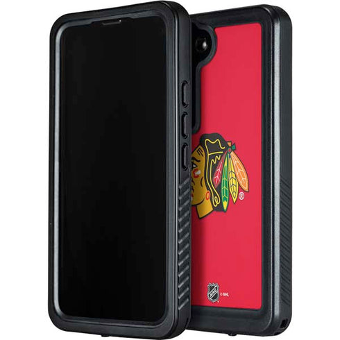 NHL Chicago Blackhawks Solid Background Galaxy S23 Plus Waterproof Case