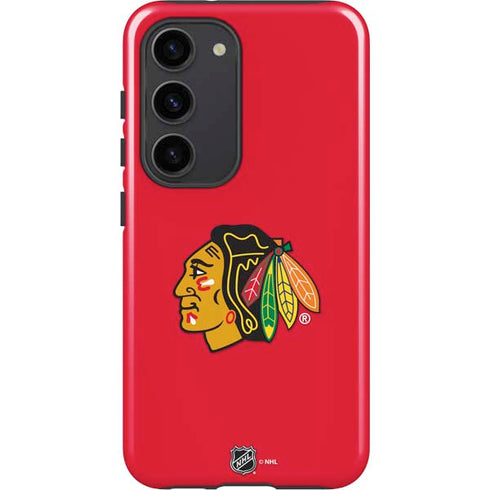 NHL Chicago Blackhawks Solid Background Galaxy S23 Pro Case