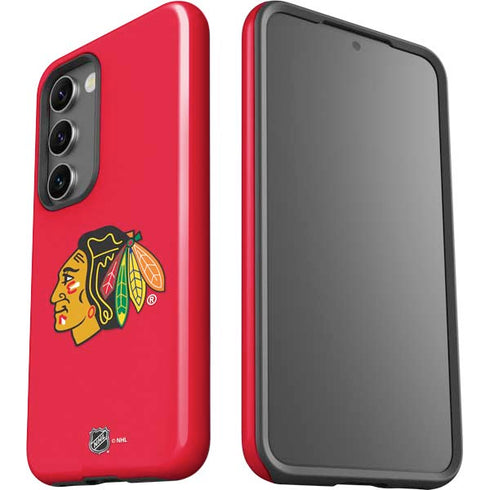 NHL Chicago Blackhawks Solid Background Galaxy S23 Pro Case