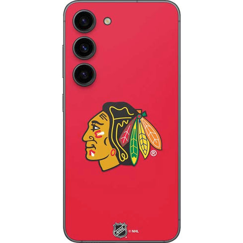 NHL Chicago Blackhawks Solid Background Galaxy S23 Skin