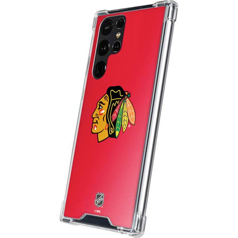 NHL Chicago Blackhawks Solid Background Galaxy S24 Ultra Clear Case