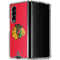 NHL Chicago Blackhawks Solid Background Galaxy Z Fold4 5G Clear Case