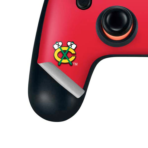 NHL Chicago Blackhawks Solid Background Google Stadia Controller Skin