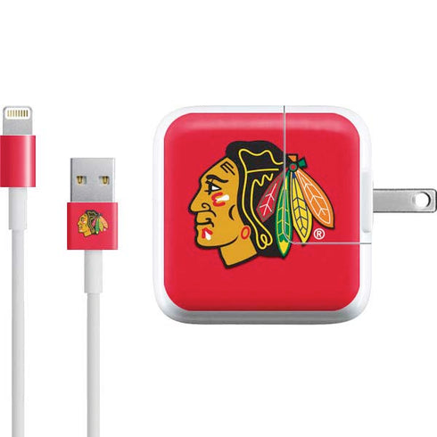 NHL Chicago Blackhawks Solid Background iPad Charger (10W USB) Skin