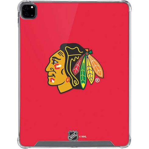 NHL Chicago Blackhawks Solid Background iPad Pro 12.9in (2020) Clear Case